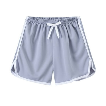 Piuwrlz Pants for Kid/Toddler Boy Girls Solid Color Single Piece Short Trousers Gray Size 6-7 Years