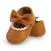 piuwrlz Sandals For Toddler Girls Baobao Shoes Sandals Prewalker Princess Shoes Soft Antiskid Soft Sole Babys Shoe Brown Size 6-9 Months