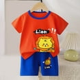thumbnail image 1 of Piuwrlz Shirt and Short Pants Set Baby Boys Girls Printed Round Neck Tight Shirt Summer Children's Set Red Size 6 Years, 1 of 3