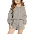 thumbnail image 1 of piuwrlz Shirt and Shorts Set for Baby Boys Girls Long Sleeves Summer Children's Set Khaki Size 5 Years, 1 of 8