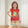 thumbnail image 1 of Piuwrlz Summer Shirt and Shorts Set for Baby Boys Girls Printed Round Neck Tight Shirt Children's Set Red 7 Years, 1 of 3