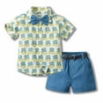 thumbnail image 1 of piuwrlz Shirt and Shorts Set for Baby Boys Girls Shirt Summer Children's Set Blue Size 5-6 Years, 1 of 3