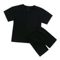 thumbnail image 1 of piuwrlz Shirt and Shorts Set for Baby Boys Girls Summer Children's Set Black Size 8-9 Years, 1 of 4