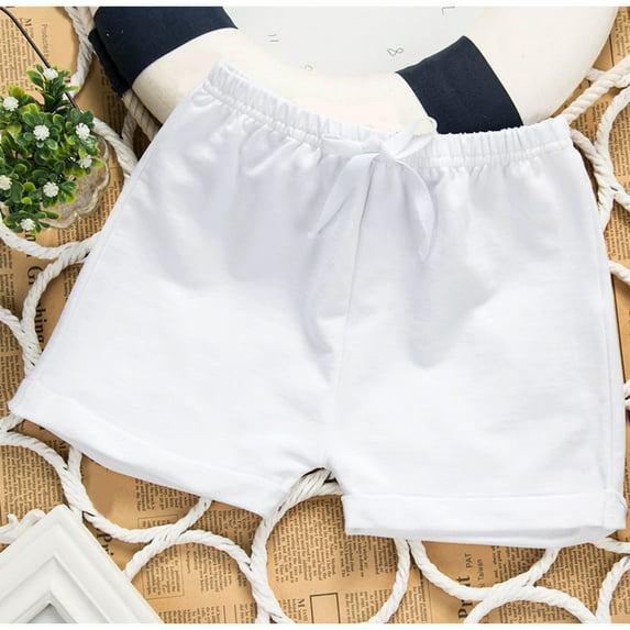 Piuwrlz Short Pants for Children's Boys Girls No Shipping Costs Solid Color Cotton Single Piece Short Trousers Beige Size 1Y