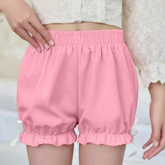 piuwrlz Shorts for Children's/Kids Girls Single Piece Short Trousers Pink Size 10-11Years
