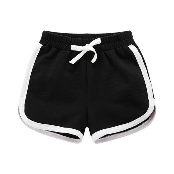 piuwrlz Shorts for Kid Toddler Boy Girls No Shipping Costs Children's Clothing Cotton Single Piece Short Trousers Black Size 15Y