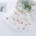 thumbnail image 1 of piuwrlz Single Piece Short Skirt for Kid Girls Mesh Yarn Embroidery Princess Skirt Bubble Skirt Skirts Solid Color Single Piece Mesh Yarn Skirts White Size 3-4Years, 1 of 4