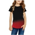 thumbnail image 1 of Piuwrlz Summer Short Tops Sleeve Shirts for Girls Bandhnu Printed Round Neck Tops Shirt Bandhnu Undershirts Multicolor Size 5-6 Years, 1 of 3