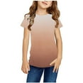 thumbnail image 1 of Piuwrlz Summer Short Tops Sleeve Shirts for Girls Bandhnu Printed Round Neck Tops Shirt Bandhnu Undershirts Multicolor Size 5-6 Years, 1 of 3