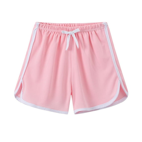 Piuwrlz Summer Shorts for Children's Boys Girls Solid Color Single Piece Short Trousers Pink Size 3-4 Years