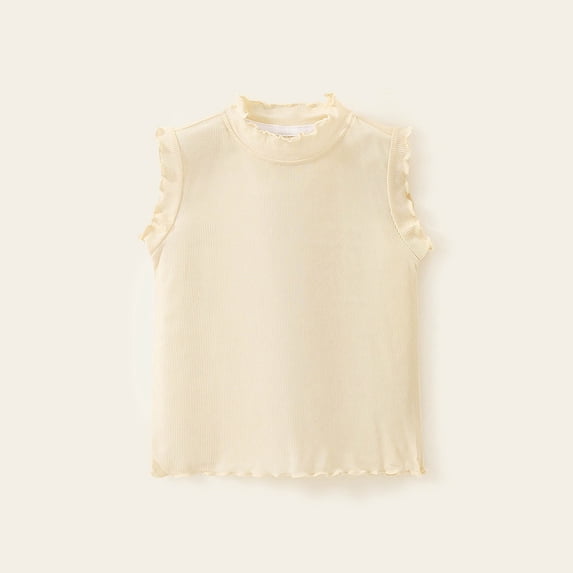 piuwrlz Summer Sports Sleeveles Vest Baby Girls Boys Quick Dry Tank Tops Fashionable Round Neck Pullover Beige Size 12 Months