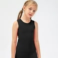 thumbnail image 1 of piuwrlz Summer Sports Sleeveles Vest Baby Girls Boys Quick Dry Tank Tops Fashionable Tight Round Neck Pullover Black Size 4 Years, 1 of 6