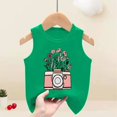 thumbnail image 1 of piuwrlz Summer Sports Sleeveles Vest Baby Girls Boys Quick Dry Tank Tops T-Shirt Round Neck Pullover Green Size 13 Years, 1 of 3