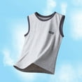 thumbnail image 1 of piuwrlz Summer Sleeveles Wide-StrapTank Tops Kids Girls Boys Lightweight Sports Vest Comfortable Round Neck Pullover Gray Size 14 Years, 1 of 6