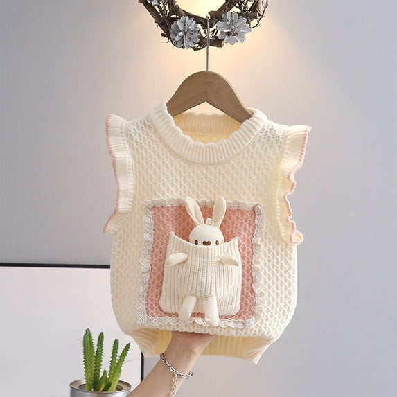 piuwrlz Summer Sleeveles Wide-StrapTank Tops Kids Girls Boys Lightweight Sports Vest Fashionable Round Neck Knitted Pullover Beige Size 3 Years