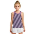 thumbnail image 1 of piuwrlz Summer Sleeveles Wide-StrapTank Tops Kids Girls Boys Lightweight Sports Vest Fashionable Round Neck Stripe Pullover Pink Size 14 Years, 1 of 6