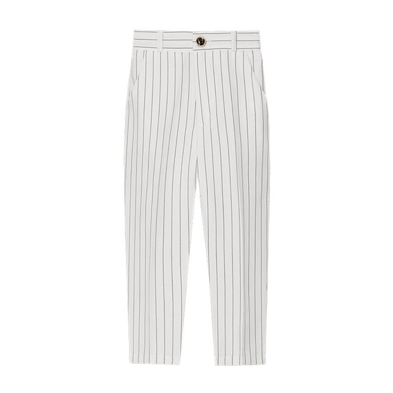 piuwrlz Sweatpants for Toddler Boy Girls Solid Color Stripe Stripe Children's Pants White Size 100