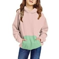 thumbnail image 1 of piuwrlz Sweatshirt for Girls Long Tops Sleeve Printed Hoodie Long Sleeves Without a Hat Sweater Blue Size 5-6 Years, 1 of 8