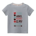 thumbnail image 1 of piuwrlz T-Shirt Boy/Girls Fashionable Printed Solid Color Short Sleeve Top Gray Size 4 Years, 1 of 4