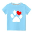 thumbnail image 1 of Piuwrlz T-Shirt Boy/Girls Short Sleeve Printed Top Blue Size 5 Years, 1 of 4