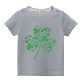 thumbnail image 1 of Piuwrlz T-Shirt Boy/Girls Short Sleeve Printed Top Gray Size 9 Years, 1 of 4