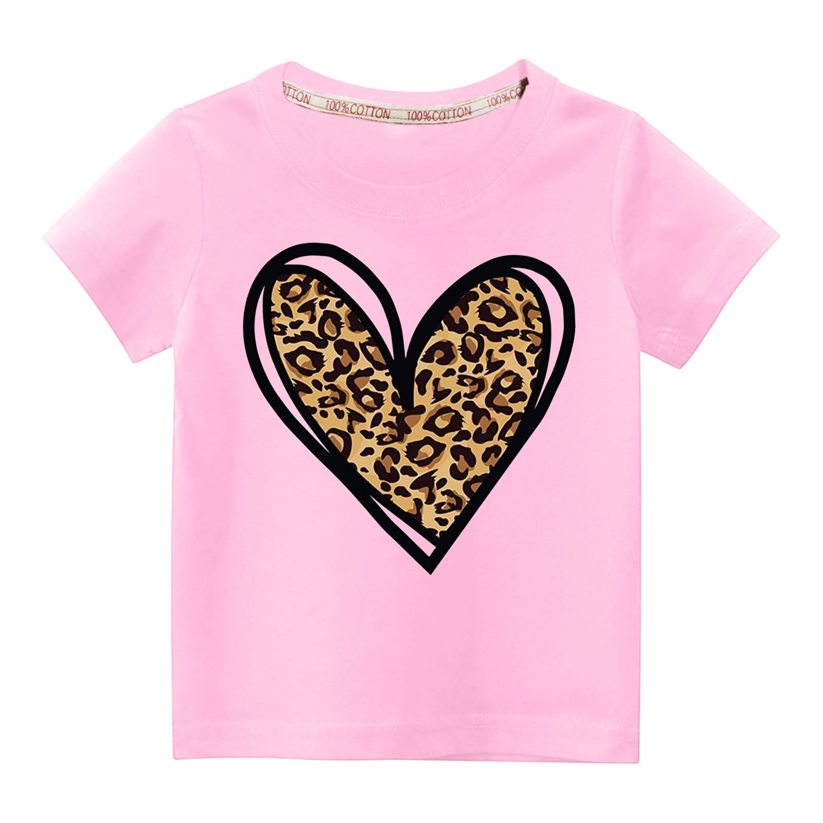 Girls Pink & Blue Viscose Printed Shirt