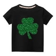 thumbnail image 1 of piuwrlz T-Shirt Boy and Girls Short Sleeve Printed Top Black Size 4 Years, 1 of 4
