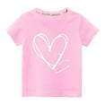 thumbnail image 1 of Piuwrlz T-Shirt Boy and Girls Short Sleeve Printed Top Pink Size 7 Years, 1 of 3
