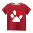 thumbnail image 1 of Piuwrlz T-Shirt Boy and Girls Short Sleeve Printed Top Red Size 3 Years, 1 of 3