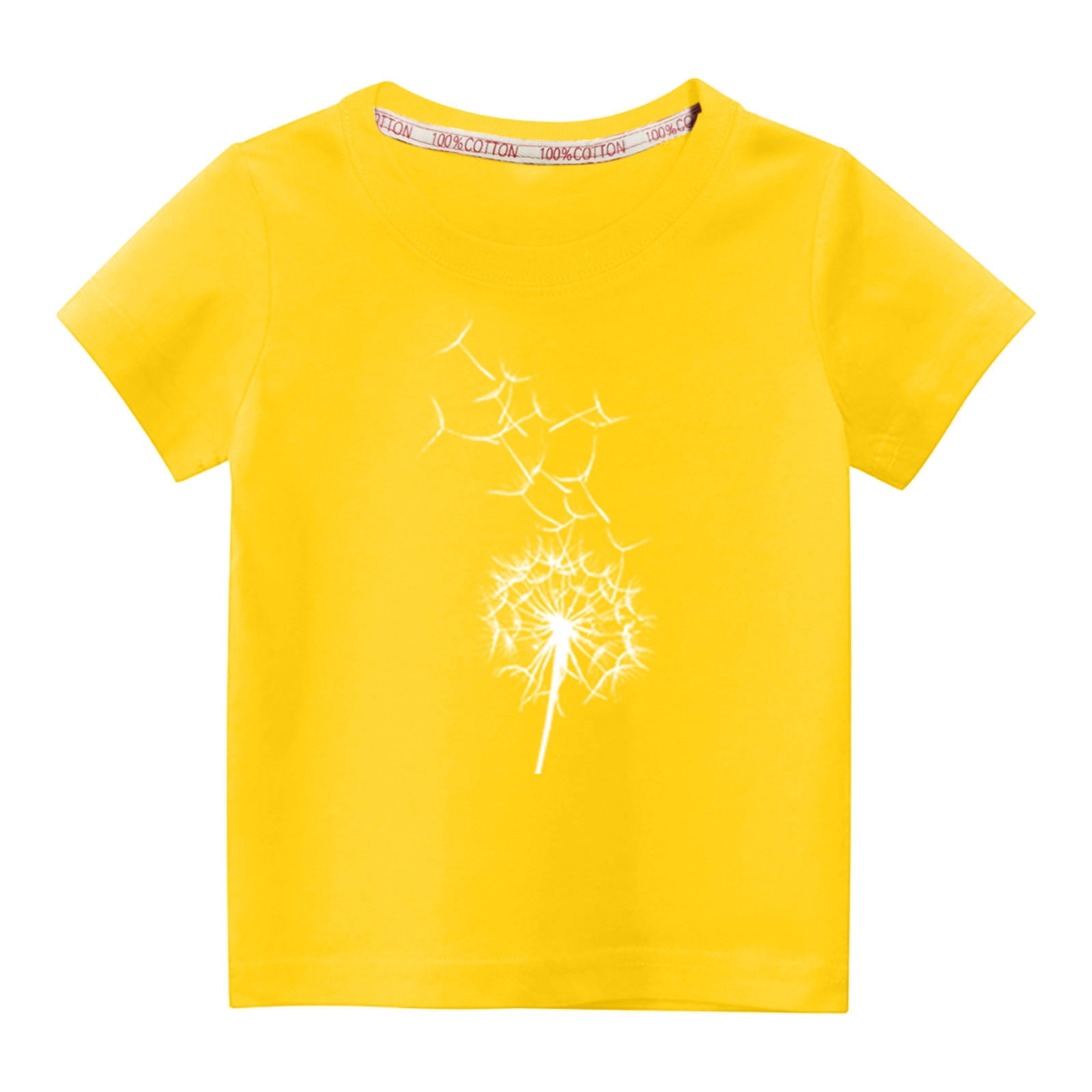 Boys Leaf Printed Shirt White Yellow