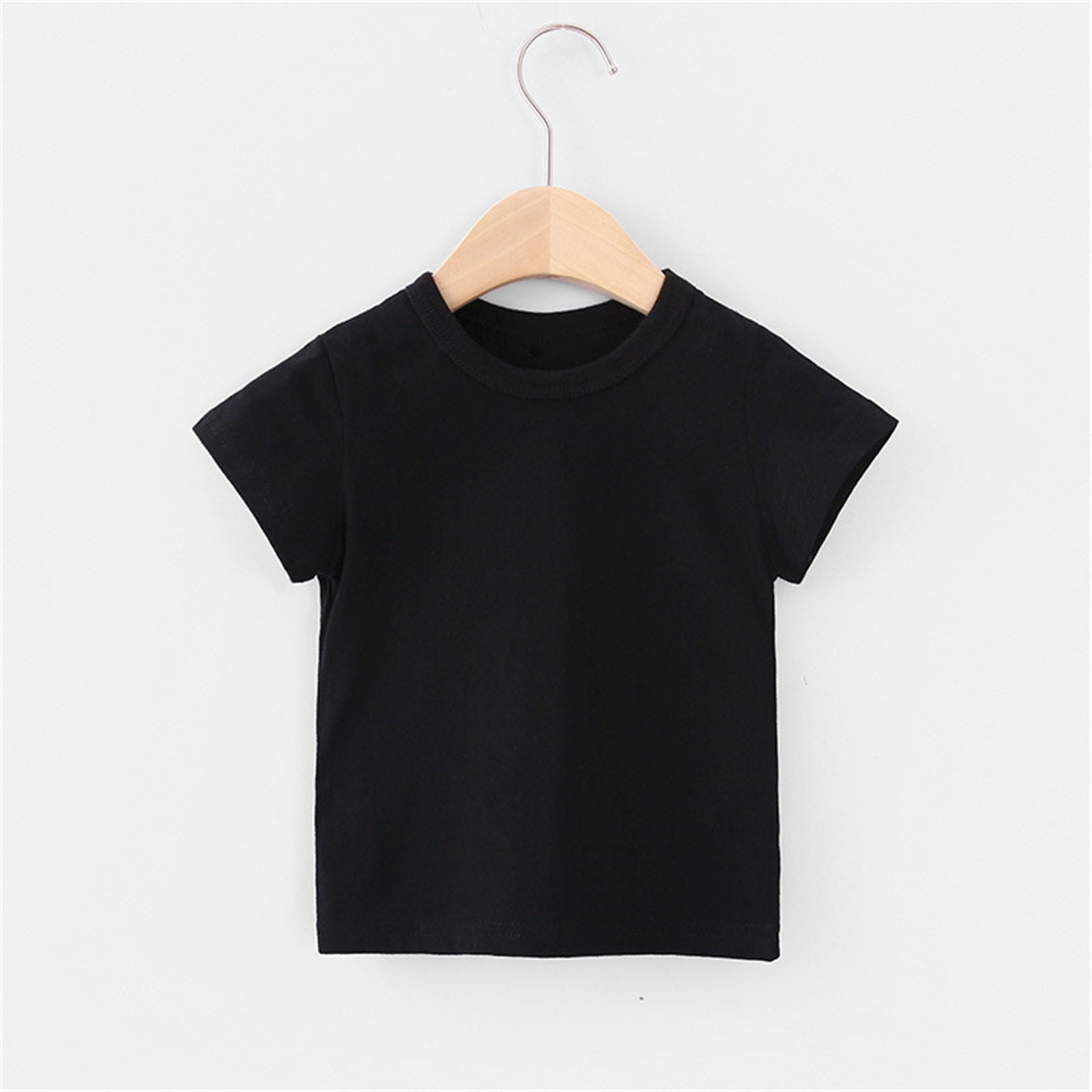 piuwrlz TShirt Boy and Girls Solid Color Cotton Undershirt Short