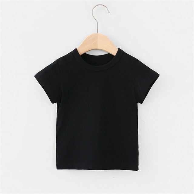 piuwrlz TShirt Boy and Girls Solid Color Cotton Undershirt Short