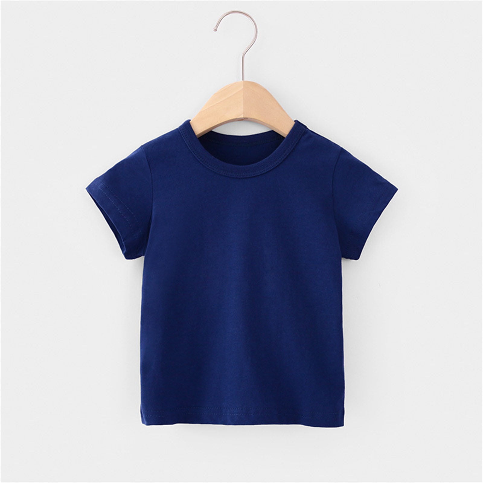 piuwrlz TShirt Boy and Girls Solid Color Cotton Undershirt Short