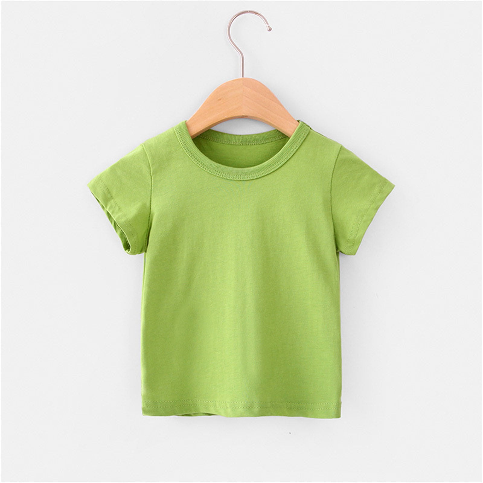 piuwrlz TShirt Boy and Girls Solid Color Cotton Undershirt Short