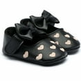 thumbnail image 1 of piuwrlz Toddler Girls Ballets Flat Dress Shoes Baobao Shoes Solid Color Prewalker Soft Antiskid Soft Sole Babys Shoe Black Size 6-9Months, 1 of 5
