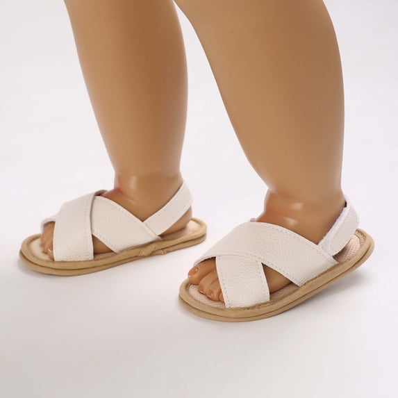 piuwrlz Toddler Girls Ballets Flat Dress Shoes Breathable Sandals Soft Antiskid Soft Sole Babys Shoe White Size 6-9Months