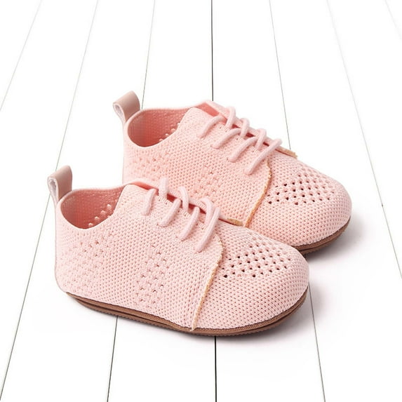 piuwrlz Toddler Girls Ballets Flat Dress Shoes Comfortable Breathable Comfortable Soft Antiskid Soft Sole Babys Shoe Pink Size 6-8 Months