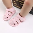 thumbnail image 1 of piuwrlz Toddler Girls Ballets Flat Dress Shoes Comfortable Printed Sandals Prewalker Comfortable Soft Antiskid Soft Sole Babys Shoe Pink Size 6-9Months, 1 of 7