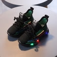 thumbnail image 1 of piuwrlz Toddler Sneakers for Girls Breathable Glowing Running Shoes Black Size 30, 1 of 7
