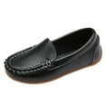 thumbnail image 1 of piuwrlz Toddler Sneakers for Girls Solid Color Doudou Shoes Black Size 25, 1 of 8