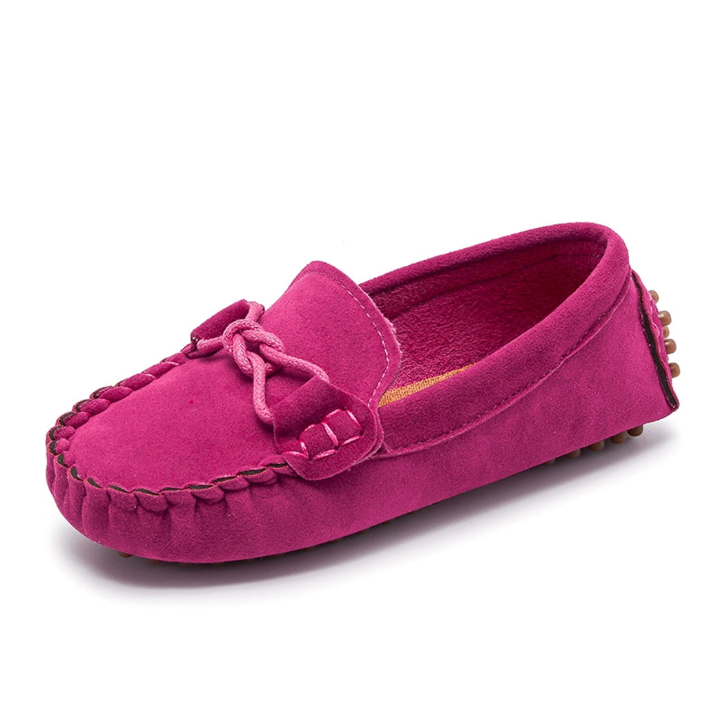 piuwrlz Toddler Sneakers for Girls Solid Color Flat Shoes Hot Pink Size 28