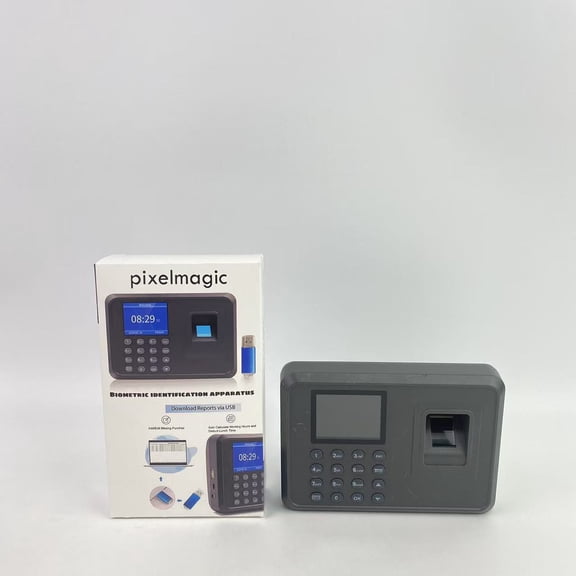 pixelmagic Biometric identification apparatus,Time Clock for Employee Small Business Time Clocks Attandence Machine, NO Monthly Fee NO Software Fee