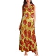 thumbnail image 1 of pizza Long Dress Casual dresses women party dresses, 1 of 6