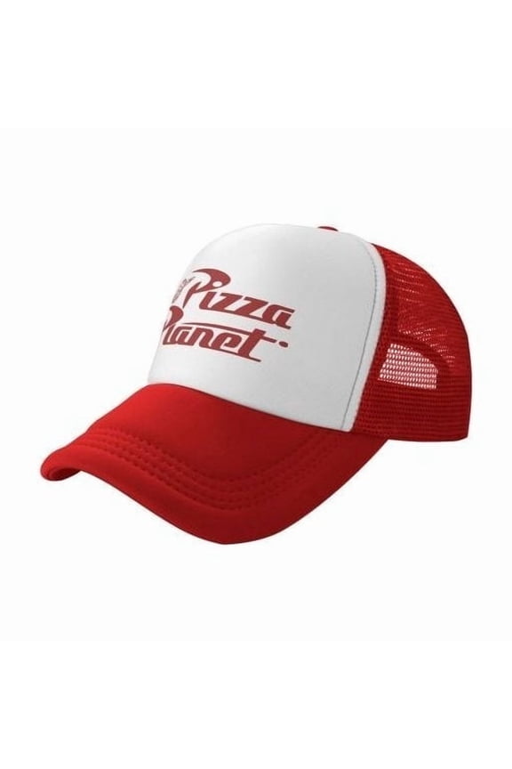 pizza hat flat brim baseball mesh cap adjustable fashion hiphop unisex dad hats