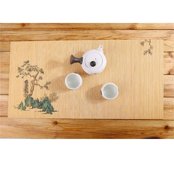 placemat Bamboo Tea Placemat Hand-Painted Table Flags Handmade Ceremony Teapot Mat Insulation Pads