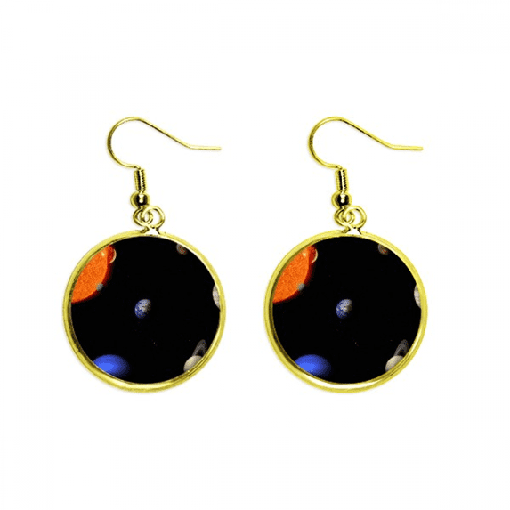 planet red blue dark night earring dangle en drop earring jewelry woman