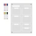 thumbnail image 1 of planning board, Planner 8.27x11.7in With 6 Color Clear Planner 6 Color Markers Planner With 6 Planner 8.27x11.7in Reusable Markers 4pcs Wall, 1 of 6