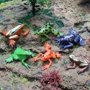 WASHWEPE Assorted Color Small Animal Figures Educational Tool 12Pcs 1.8X1.4X0.6In