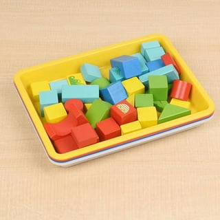 DIRBUY 15 Pack Activity Plastic Art Trays for Kids, Multicolor Crafts tray?serving Tray for DIY Projects, Painting, Beads, or