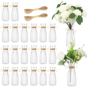 Mini Plastic Rib Small Plastic Vases for Home Decor